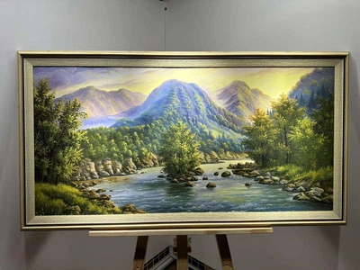 Картина в багетной раме Красивые Карпаты 50х100 см. №372