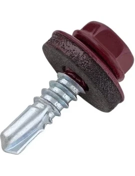 Саморез кровельный 4.8х19 RAL 3005 (вишнево-червоний) (250 шт./пач.)