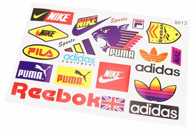 Наклейки набор Nike Reebok Adidas PUMA