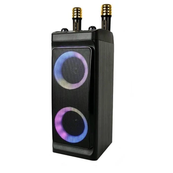 Портативна Bluetooth колонка з караоке та двома мікрофонами, SING - E ZQS4290 подвійний 4-дюймовий сабвуфер динаміки