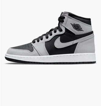 Кроссовки детские Jordan 1 Retro High Og Gs Black/Grey 38.5 575441-035