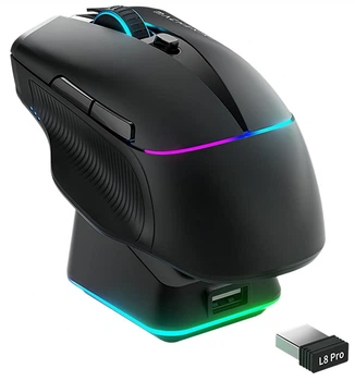 Mysz Machenike Gaming L8 Pro with a charging station Wireless Black (6975971299484)