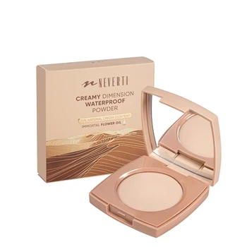 Пудра для лица водостойкая компактная Neverti Creamy Dimension (NP202), 006 Medium Beige Темно-бежевая