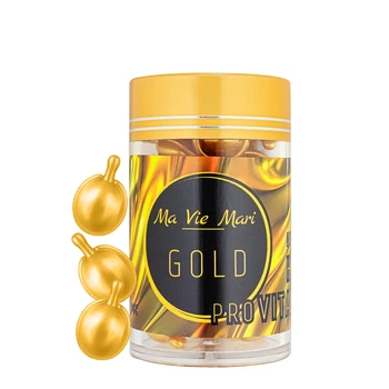 Капсулы для сухих ломких волос Ma Vie Mar ProVitamin Gold золотые, 30 капсул (MVM3650)