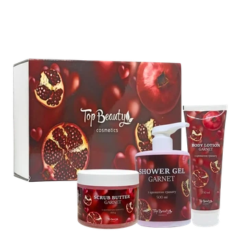 Подарочный набор косметики для тела Top Beauty "Гранатовая страсть" 3 в 1