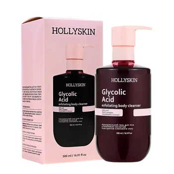Отшелушивающий гель для душу с гликолевой кислотой Hollyskin Glycolic Acid, 500 мл