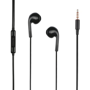 Дротові навушники 3.5mm Yison X1 вкладиші з мікрофоном 1.2m Black