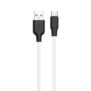 Кабель USB Hoco X21 Plus Silicone USB - Type C 2m Черно-Белый