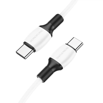 Кабель USB Borofone BX84 60W (20V/3A) Type-C to Type-C Білий