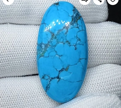Бирюзовый магнезит 37 карат 18×36×6 мм (3564)