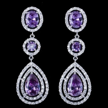 Серьги фиолетовые ( 26801 )