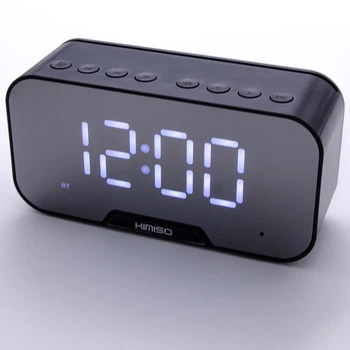 Bluetooth колонка часы с FM радио 3Вт аккумуляторная черный KIMISO K10
