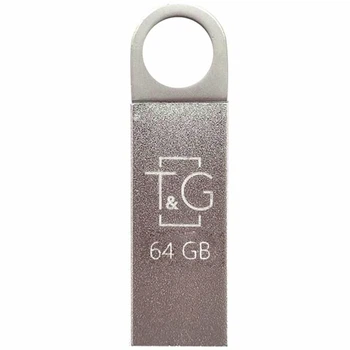 USB флешка 64Гб Metal 026 алюминиевый корпус для хранения и переноса данных стальной цвет