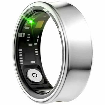 Смарт-кольцо XO Smart Ring RS01 10 размер 19,8мм серебристый титановый сплав Bluetooth 5.1 защита 5ATM