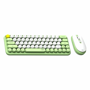 Беспроводной комплект клавиатура и мышь Fantech Go WK896 зеленый 65 клавиш USB адаптер 2.4GHz Bluetooth ABS пластик