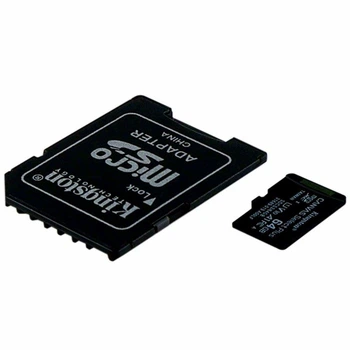 Карта пам'яті Kingston Canvas Select Plus microSDXC 64GB UHS-I A1 чорна з адаптером