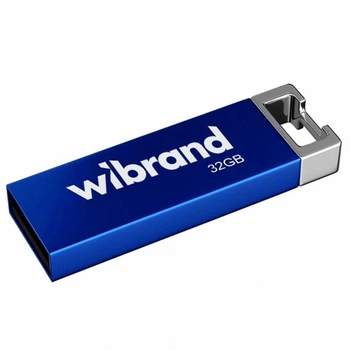 Флешка USB 32Гб Wibrand Chameleon синий металл для хранения и переноса данных