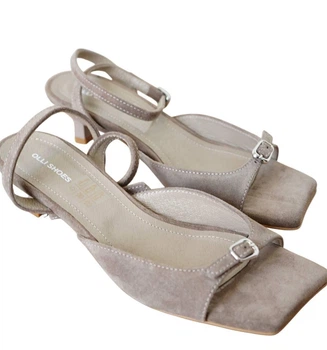 Босоніжки з натуральної замші Olli Shoes 36 тауп Л-6-4073a