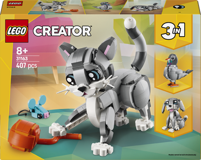 Конструктор LEGO Creator 3 в 1 Пустотливий котик 407 елементів (31163)