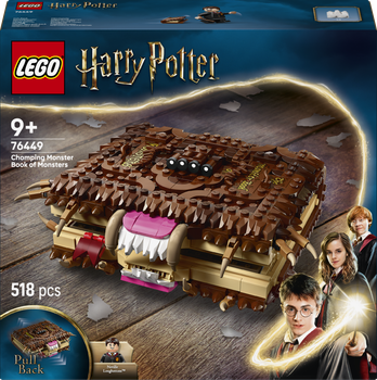 Zestaw klocków LEGO Harry Potter Potworna księga potworów z zębami 518 elementów (76449)