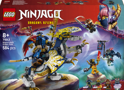 Конструктор LEGO Ninjago Бойовий робот вершника драконів Роуга 584 елементи (71843)