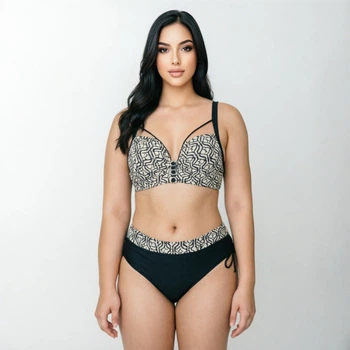 Купальник раздельный Sisianna 26806133 черный 54 (3XL) грудь 4D бедра 116-120 см