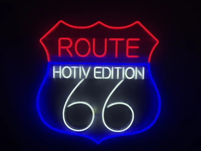 Неоновая вывеска Route 66 600x600 Комбинированный