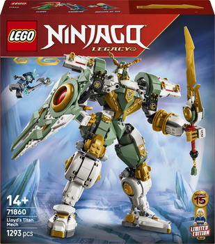 Zestaw klocków LEGO Ninjago Tytanowy mech Lloyda - 15 rocznica 1293 elementy (71860)