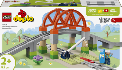 Zestaw klocków LEGO DUPLO Town Most i tory kolejowe-zestaw rozszerzający 42 elementy (10426)