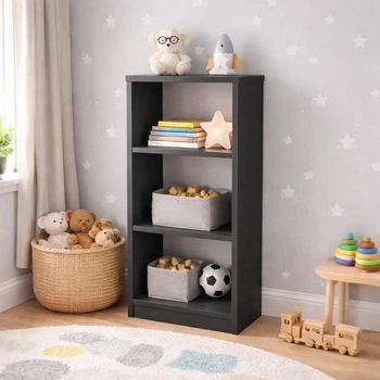 Шкаф книжный ОПМ 1 Kontinent Антрацит 45х32х108 см