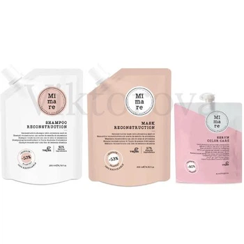Набор для восстановления волос Mimare: Шампунь Mimare Reconstruction Shampoo 200 мл + Маска Mimare Reconstruction Mask 200 мл + Серум для защиты цвета Mimare Color Care 40 мл