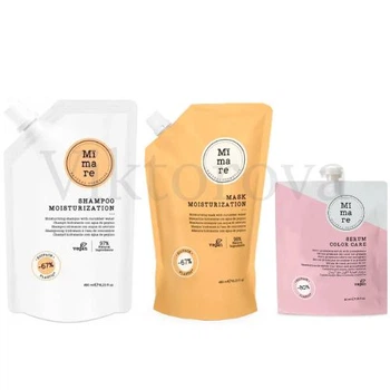 Набор для увлажнения волос Mimare: Шампунь Mimare Moisturization Shampoo 480 мл + Маска Mimare Moisturization Mask 480 мл + Серум для защиты цвета Mimare Color Care 40 мл