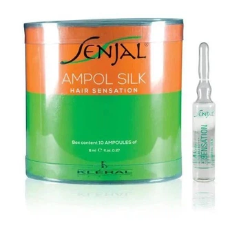 Двухфазные ампулы для восстановления волос Kleral System Senjal Silk Ampoule, мягкость и блеск волос, 10 × 8 мл