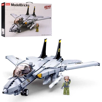 Конструктор Военный самолет F14, 404 дет., M38-B0755