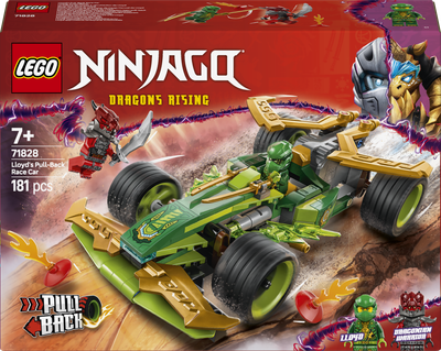 Zestaw klocków LEGO Ninjago Samochód wyścigowy Lloyda z napędem typu pull-back 181 element (71828)