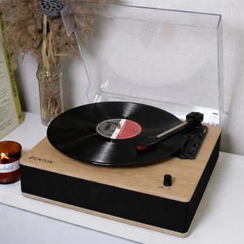 Вініловий програвач Fenton TT Classic Simple Light Wood з Bluetooth з колонками, грамофон для вінілових дисків БВ - Б/У