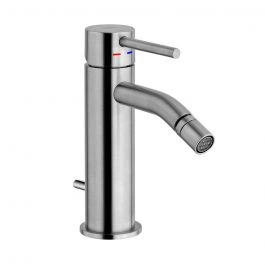 Смеситель для биде Paffoni Light с донным клапаном steel LIG135ST