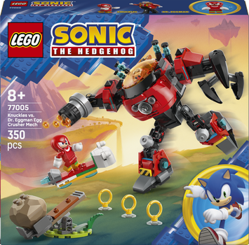 Конструктор LEGO Sonic the Hedgehog Наклз проти доктора Еггмана в бойовому меху Яєцеруйнівник 350 деталей (77005)