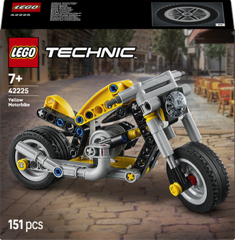 Zestaw klocków LEGO Technic Żółty motocykl 151 element (42225)