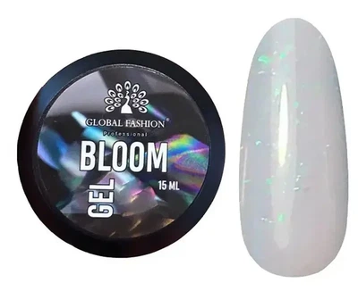 Гель для моделювання нігтів із частинками фольги поталь Bloom 15 мл №9