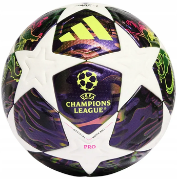 Офіційний футбольний м'яч Adidas UCL PRO 2026 Finale OMB розмір 5, біло-фіолетовий