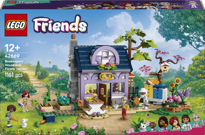 Конструктор LEGO Friends Бджолиний будинок і квітник 1161 елемент (42669)