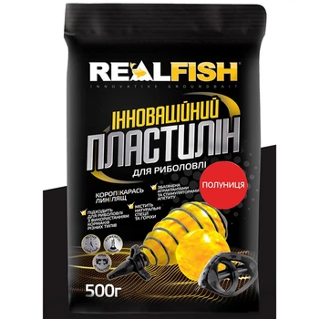 Пластилін для риболовлі REALFISH 500 грам Полуниця