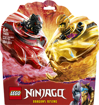 Zestaw klocków LEGO Ninjago Smocze Spinjitzu — zestaw bitewny 186 elementów (71826)