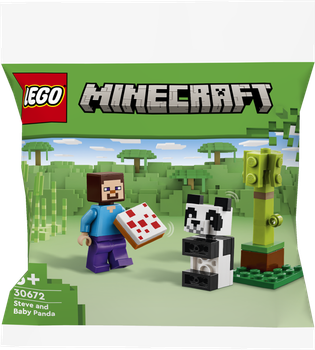 Zestaw klocków LEGO Minecraft Steve i mała panda 35 elementow (30672)
