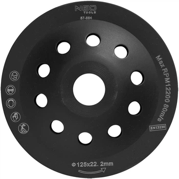Диск алмазний Neo Tools шліфувальний 125 x 22.2 x 5 мм (5906692012763)