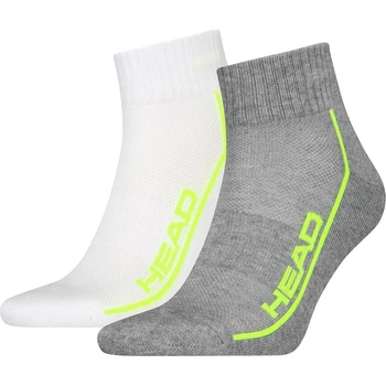 Шкарпетки Head ALL SPORTS PERFORMANCE QUARTER 2P біло-лаймові, сіро-лаймові (2 пари) 43-46 701229022-004