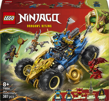 Zestaw klocków LEGO Ninjago Wielofunkcyjny samochód Jaya 387 elementów (71856)