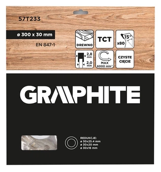 Диск победитовый Graphite для пилки 250 x 30 мм (5902062118639)