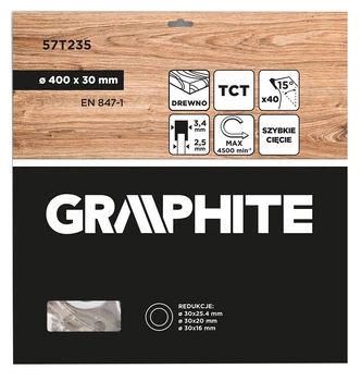 Диск победитовый Graphite для пилки 400 x 30 мм (5902062118653)